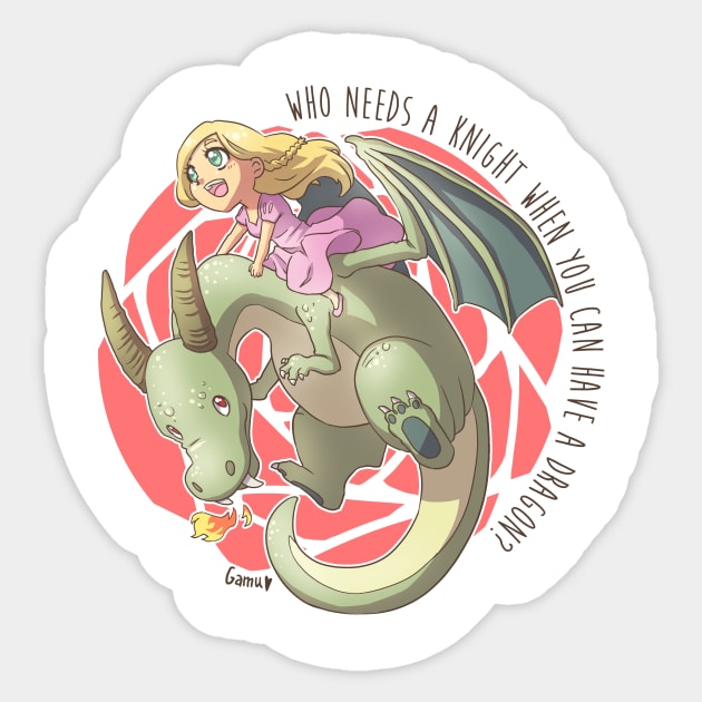 Dragon Princess Sticker by Gamusaur